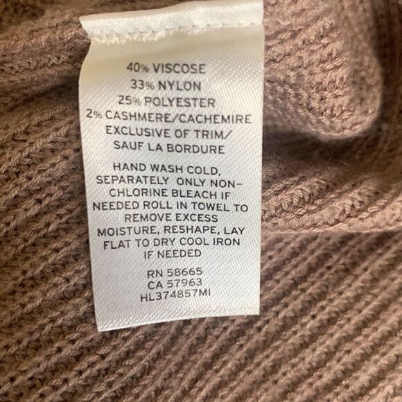 Beautiful women’s TROUVÉ sweater bell sleeves open back cashmere blend - Picture 9 of 9